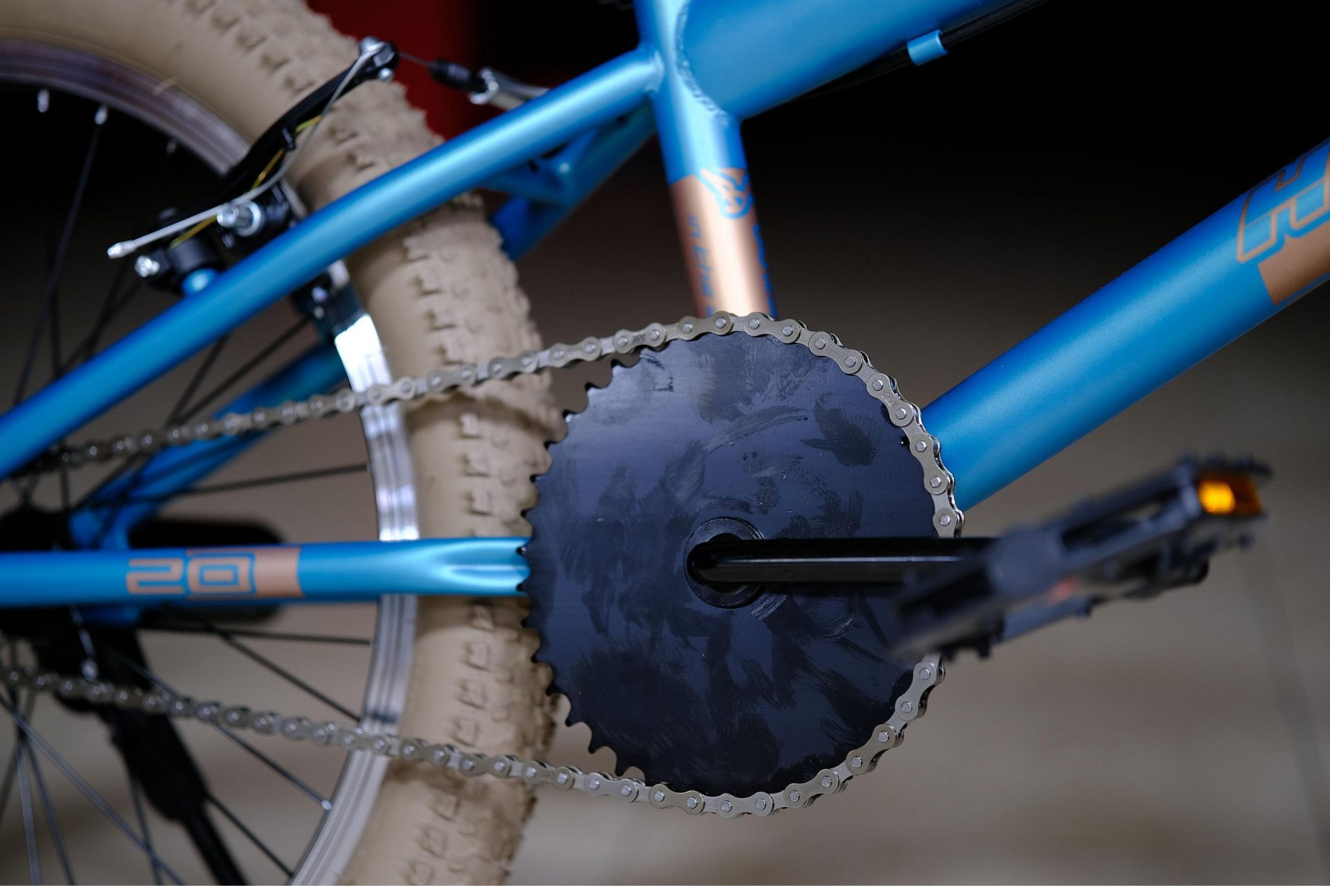 Обод 20 ALLOY п-образный, втулки сталь на промах гайки 10 оси HOKE BMX Step L1 матовый синий